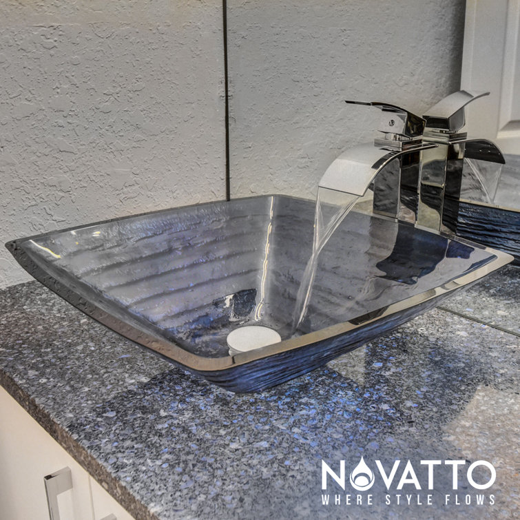 Polished Chrome Single-Handle Waterfall Vessel Sink Faucet