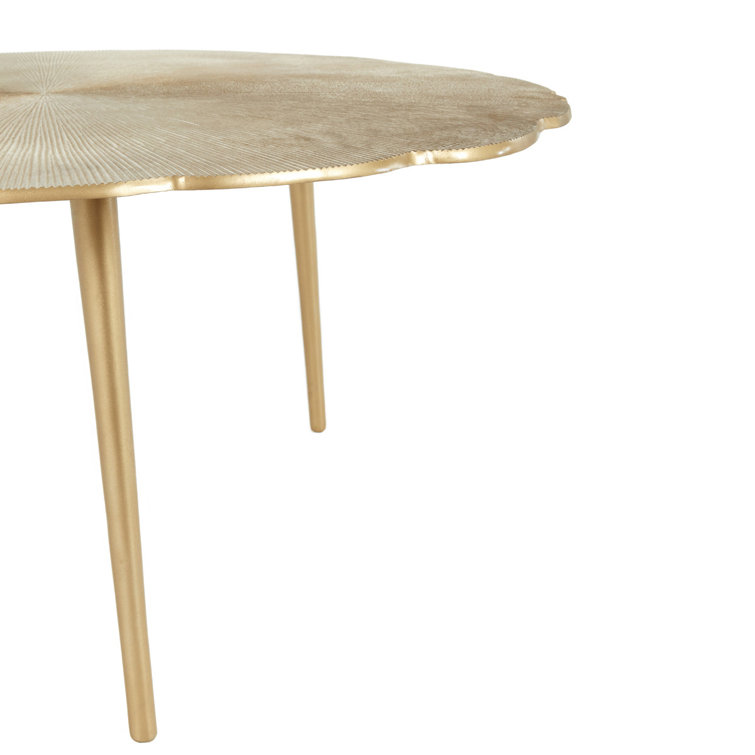 Violetta Round Gold Aluminum Coffee Table
