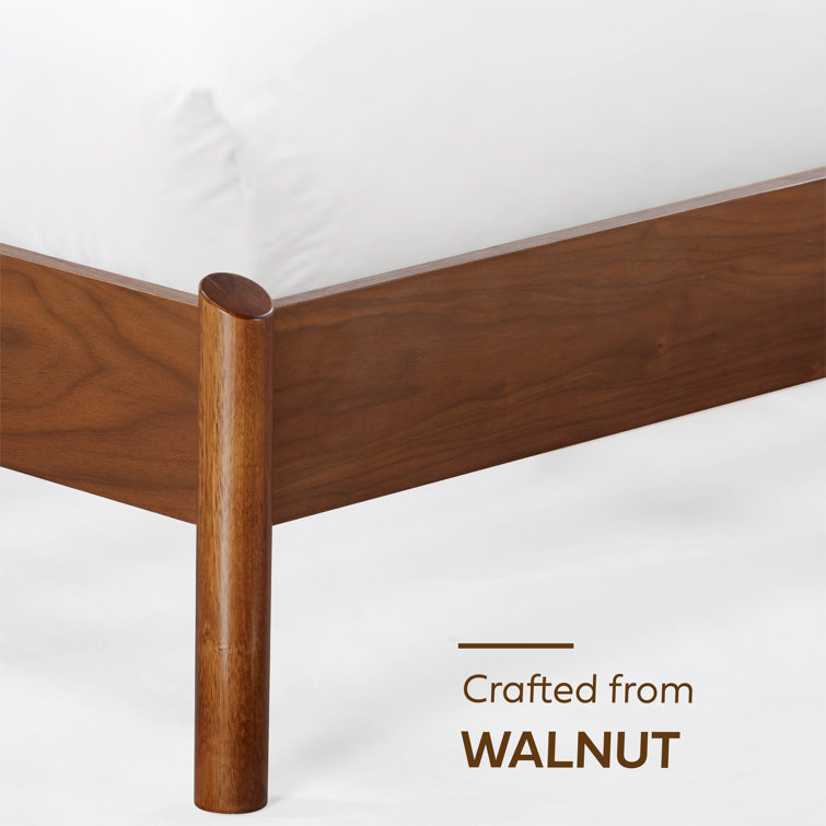King Rustic Oak Wood Bed Frame with Lattice Headboard and Slats