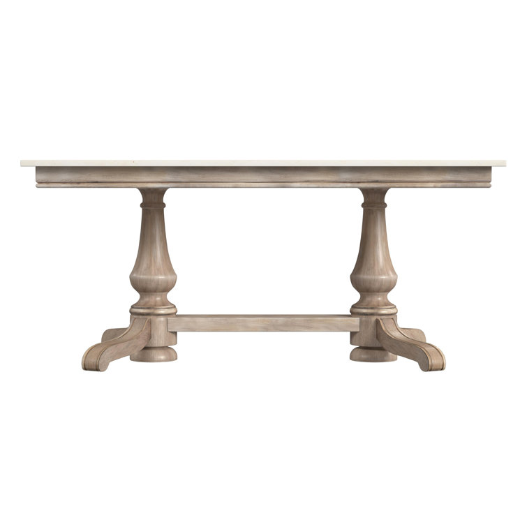 Danielle Beige Marble Top Rectangular Dining Table