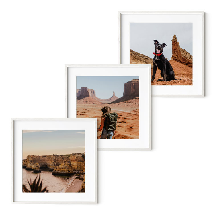 White Oak Wood 20x20 Gallery Wall Frame Set of 3