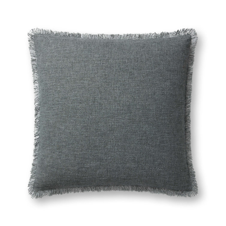 Amber Lewis Blue 22" x 22" Fringed Accent Pillow