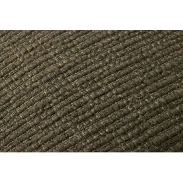 Dark Green 22" x 22" Basketweave Fringed Throw Pillow