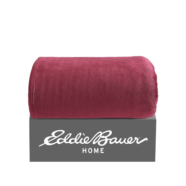 Luxurious Dark Red Sherpa 50"x60" Reversible Plush Throw