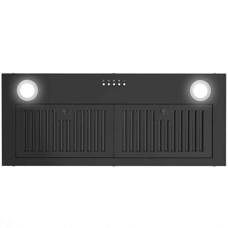 30-Inch Black Stainless Steel Convertible Insert Range Hood