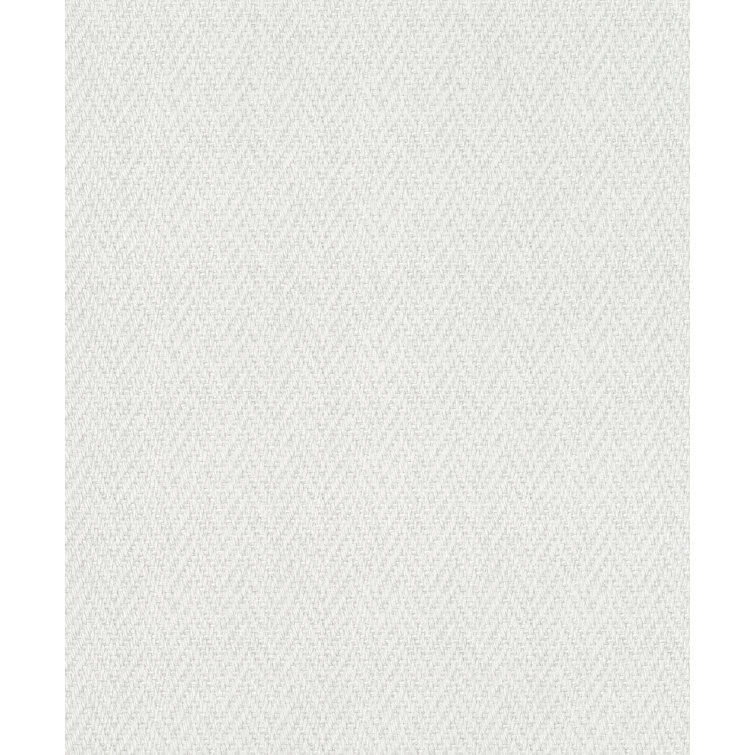 Ivory Herringbone Sisal Weave Non-Pasted Wallpaper Roll