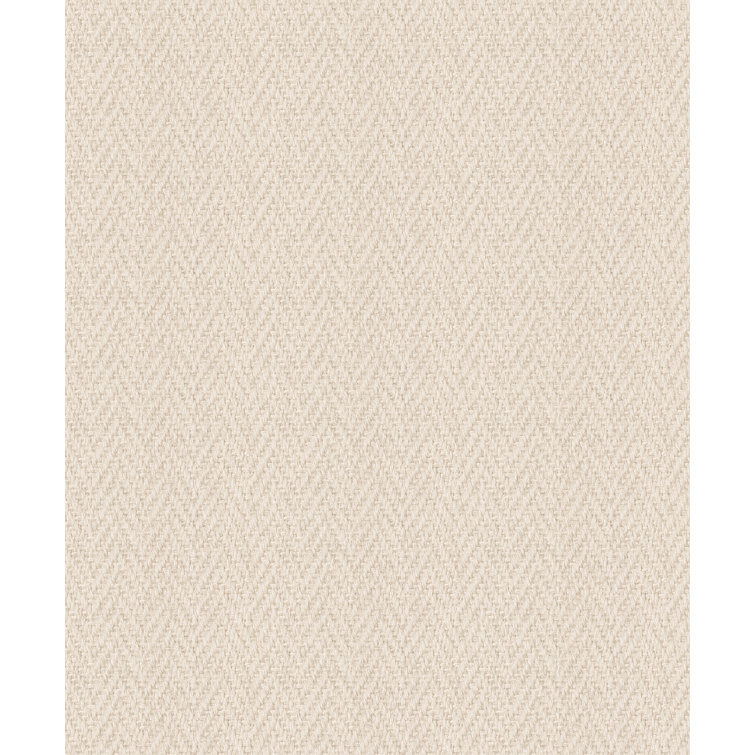 Beige Rattan Texture Non-Pasted Washable Wallpaper Roll