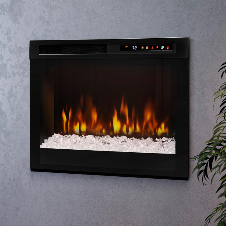 26'' Black Electric Firebox with Acrylic Ember Bed