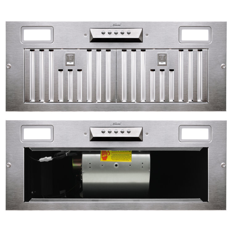 30 Inch Stainless Steel Range Hood Insert with Charcoal Filters and LED Lights