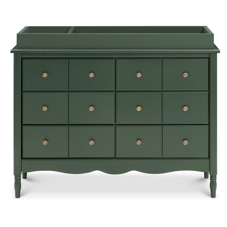 Forest Green Double Dresser with Six Drawers