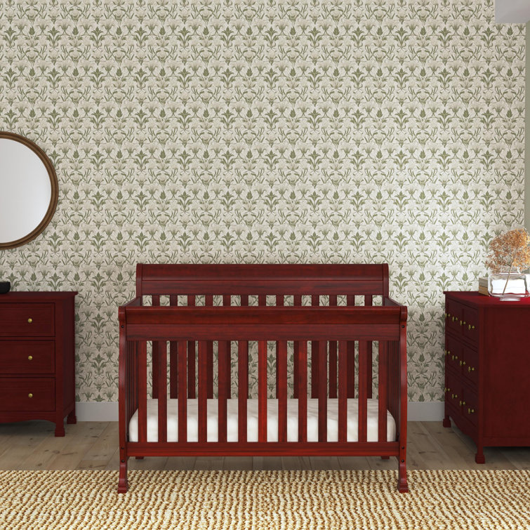 Kalani Cherry Pine 4-in-1 Convertible Baby Crib