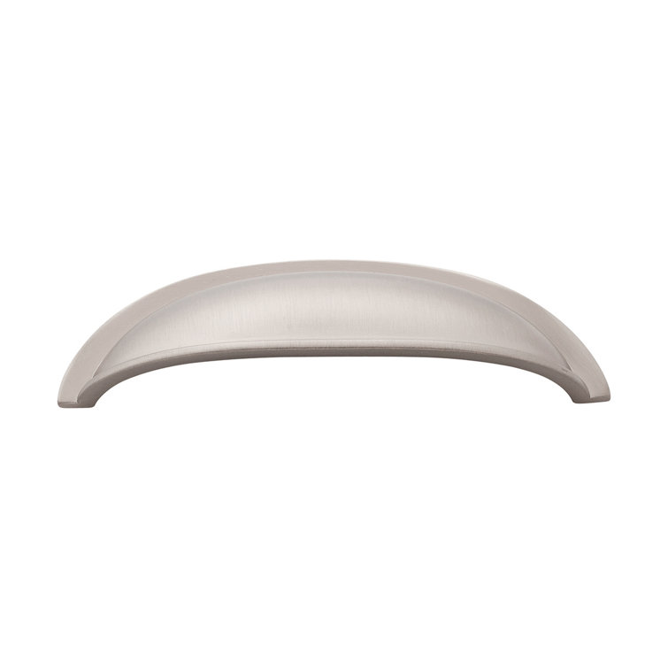 Stainless Steel Matte Cup Cabinet Pull with Mounting Hardware