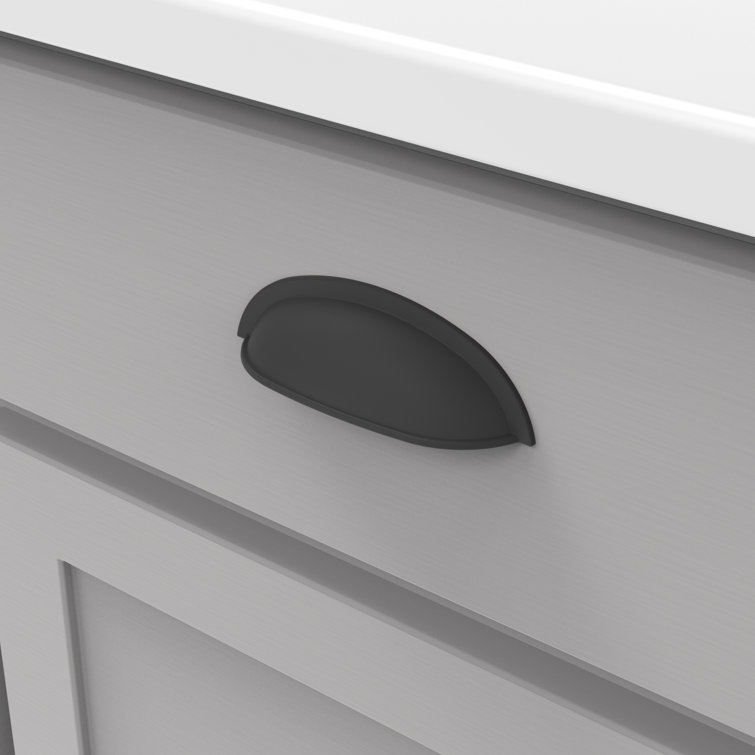 Oil-Rubbed Bronze 3-Inch Cup Pull with Mounting Hardware
