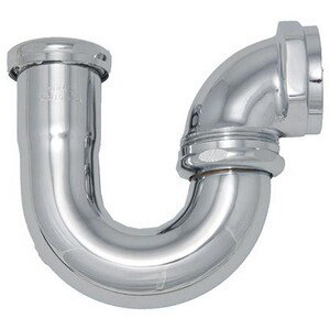Chrome Brass Sink Trap with Ground Joint, 1.5 in Connections