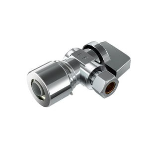 Chrome Brass Angle Stop Valve with Quarter Turn Handle