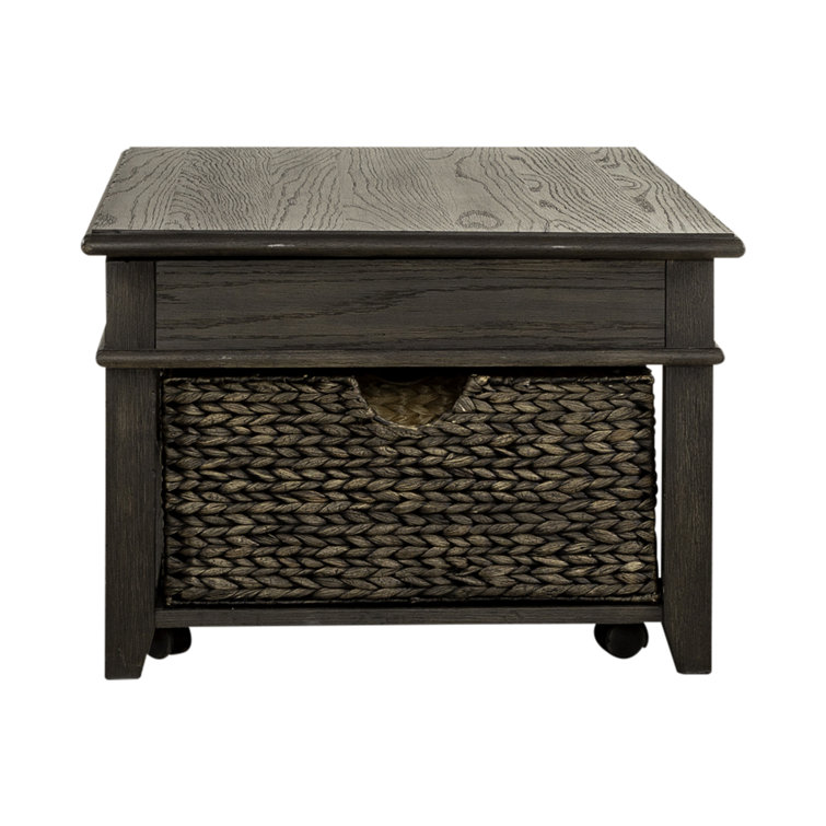 Peppercorn Lift-Top Wood Cocktail Table with Storage