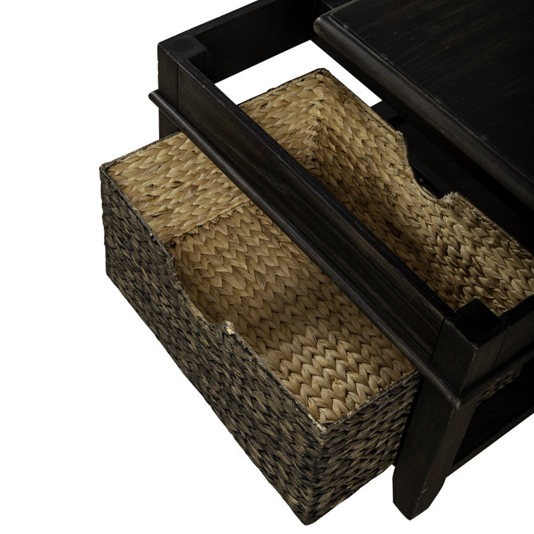 Peppercorn Lift-Top Wood Cocktail Table with Storage
