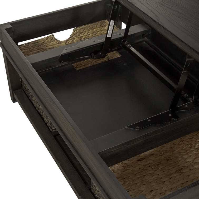Peppercorn Lift-Top Wood Cocktail Table with Storage