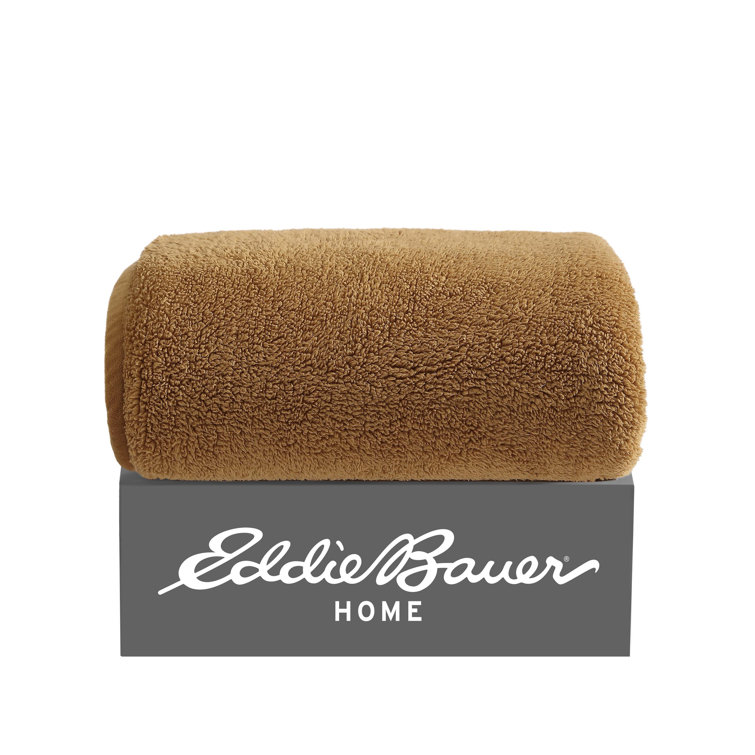 Bi-Colored Brown/Ivory Faux Shearling Reversible Throw Blanket