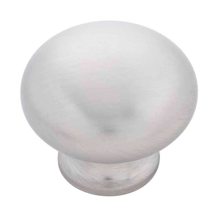 Stainless Steel Round Mushroom Cabinet Knob with Mounting Hardware