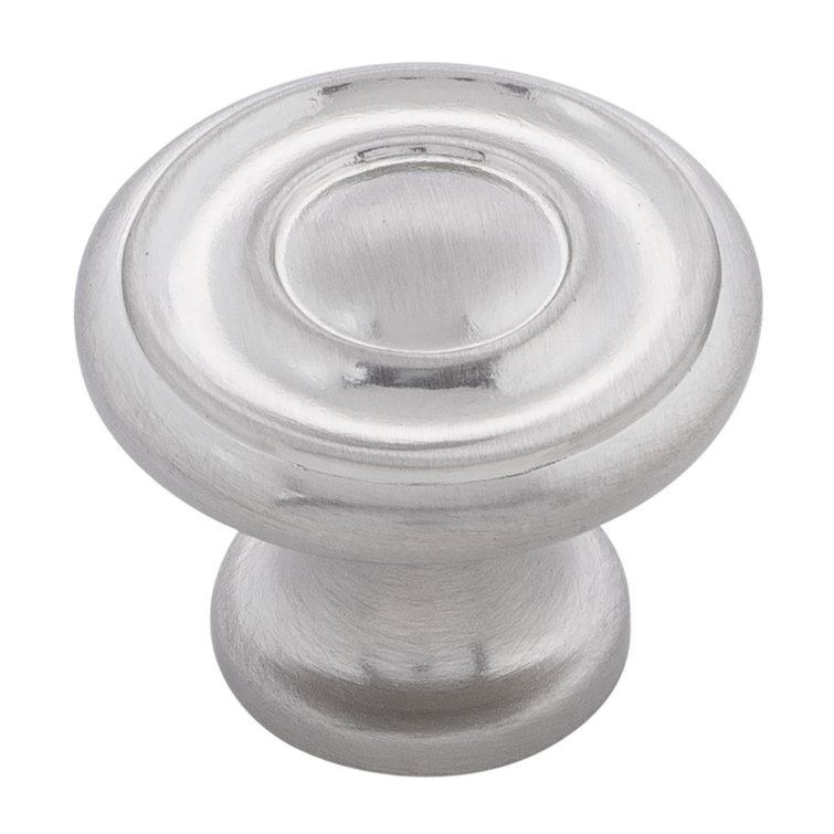 Brushed Nickel Round Mushroom Cabinet Knob 1.25"