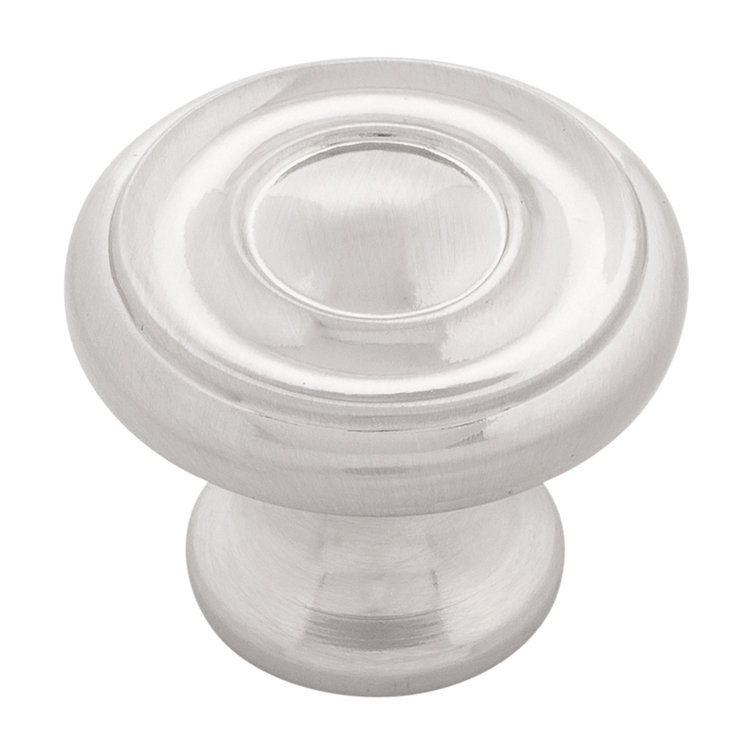 Brushed Nickel Round Mushroom Cabinet Knob 1.25"