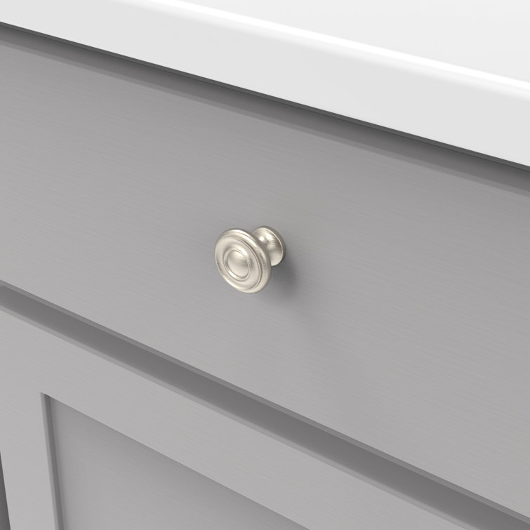 Brushed Nickel Round Mushroom Cabinet Knob 1.25"