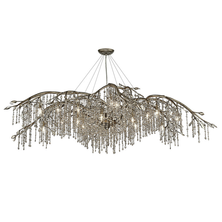 Autumn Twilight Mystic Gold 24-Light Crystal Chandelier