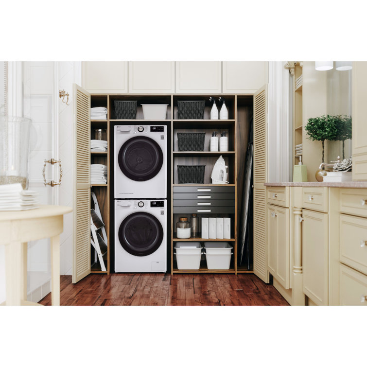 4.2 Cu.ft. White Smart Stackable Front Load Dryer with Steam
