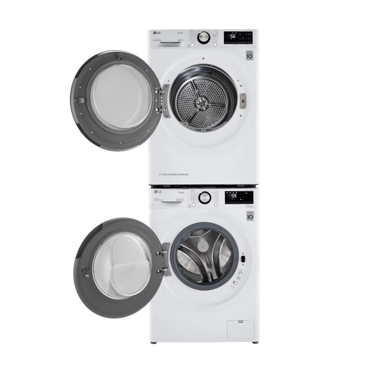 4.2 Cu.ft. White Smart Stackable Front Load Dryer with Steam