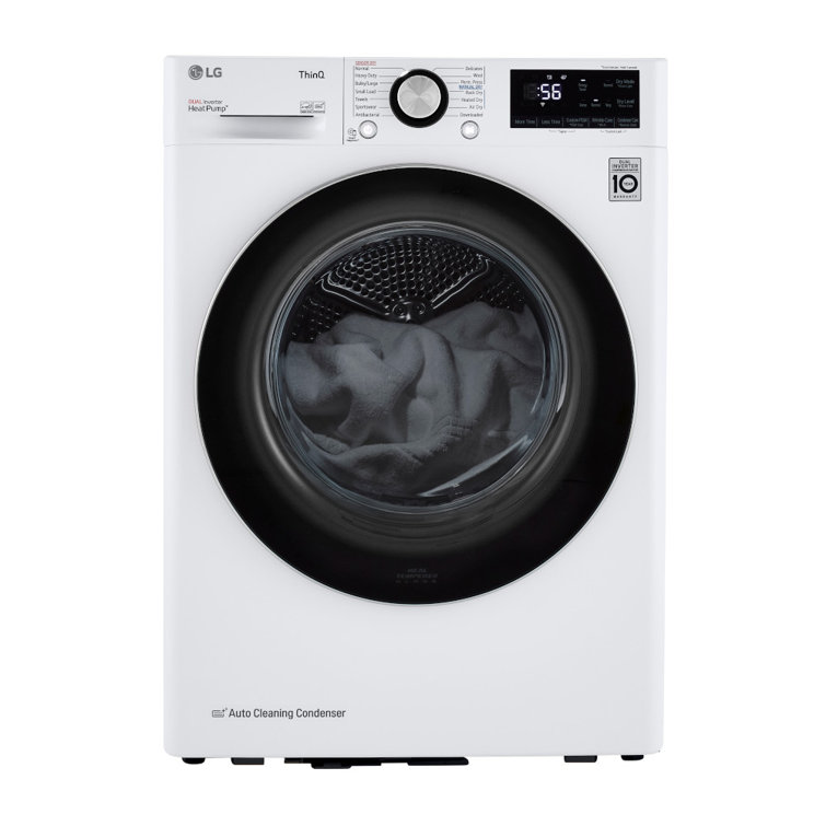 4.2 Cu.ft. White Smart Stackable Front Load Dryer with Steam