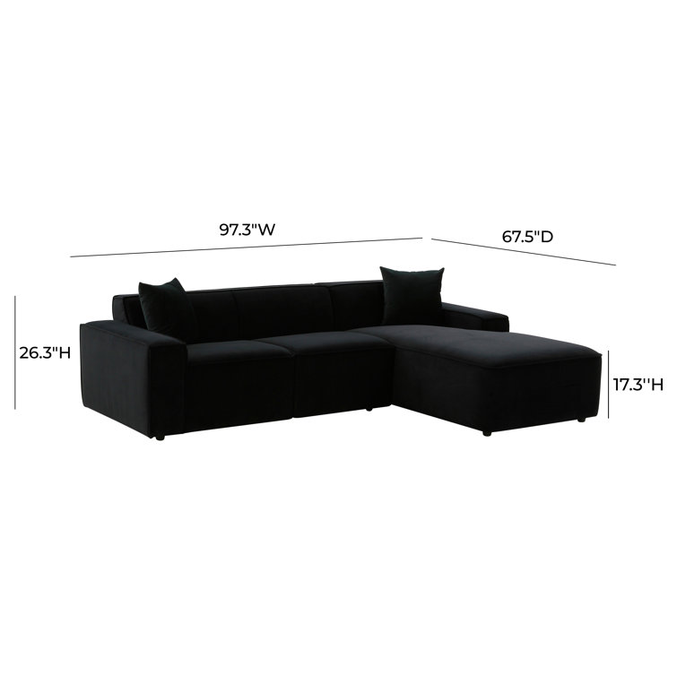 Olafur Cream Linen and Wood Stationary Sectional Sofa