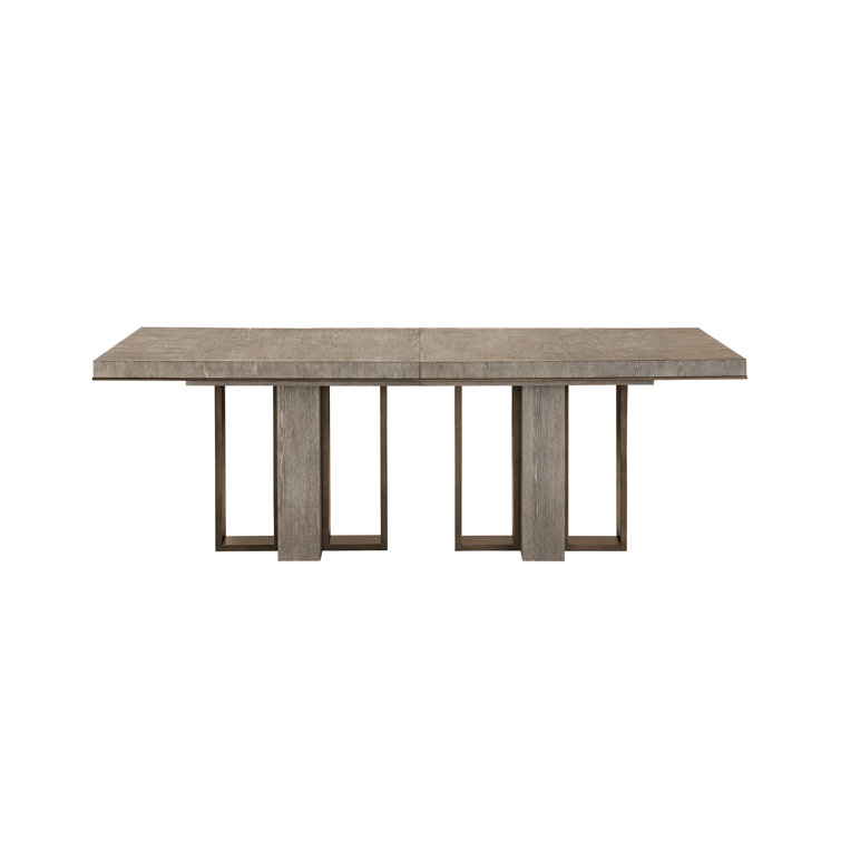 Weathered Oak Extendable Rectangular Dining Table