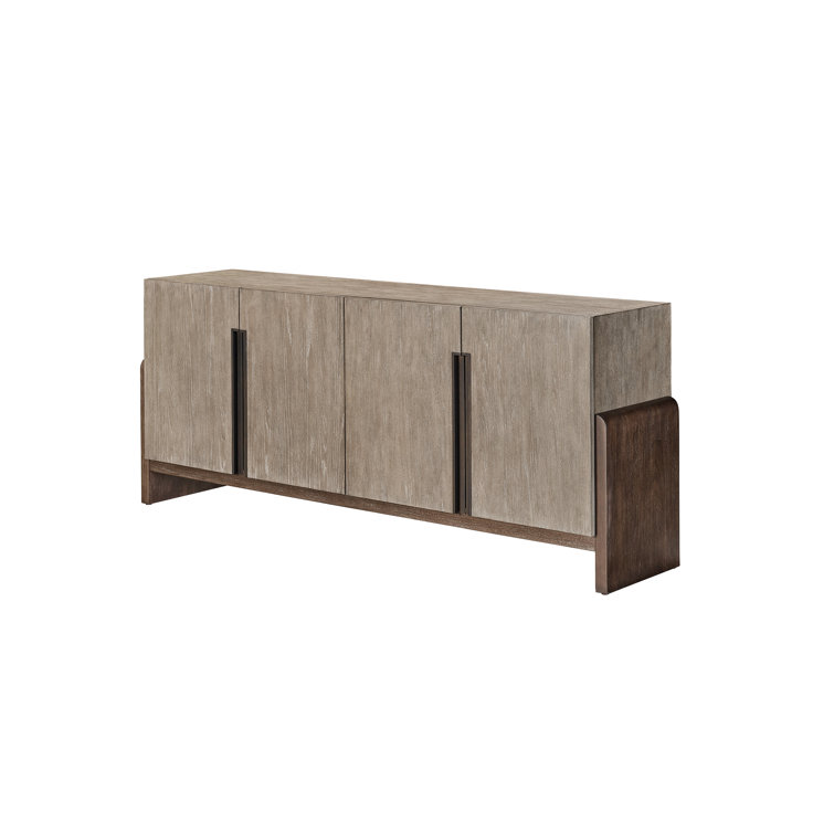 Pescadero 84'' Weathered Oak Sideboard with Adjustable Shelves