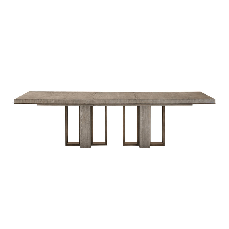 Weathered Oak Extendable Rectangular Dining Table