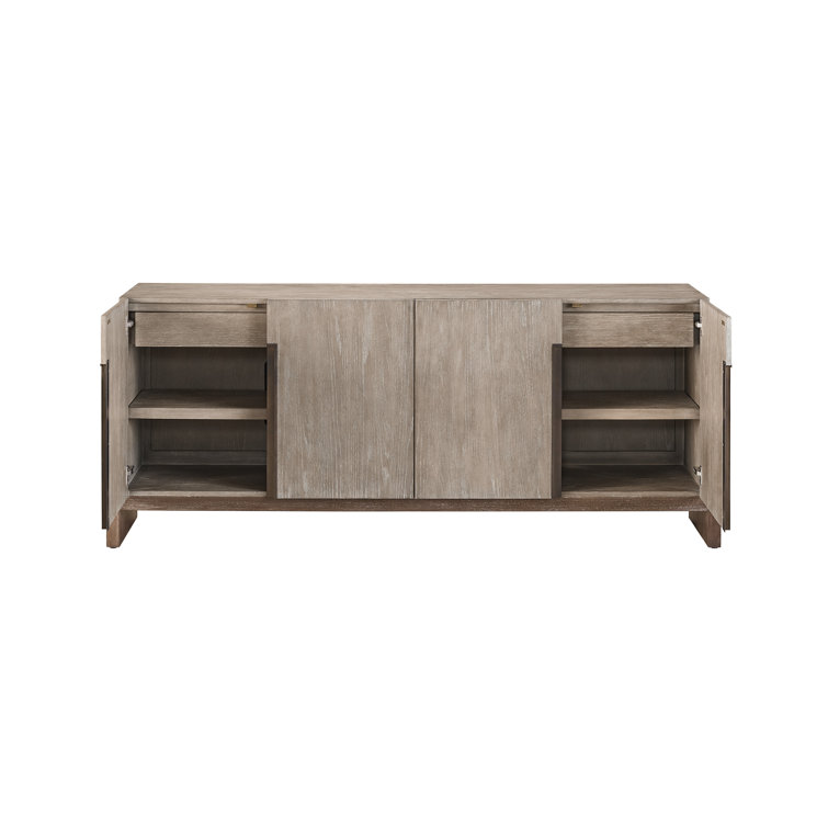 Pescadero 84'' Weathered Oak Sideboard with Adjustable Shelves