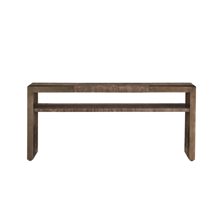 Cortado 72'' Brown Wood and Metal Console Table with Storage