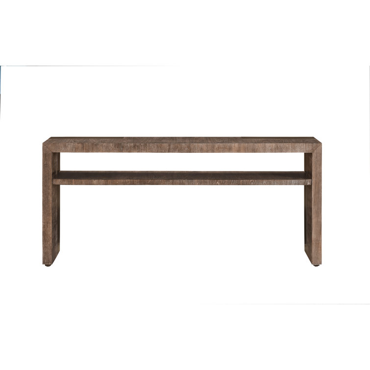 Cortado 72'' Brown Wood and Metal Console Table with Storage