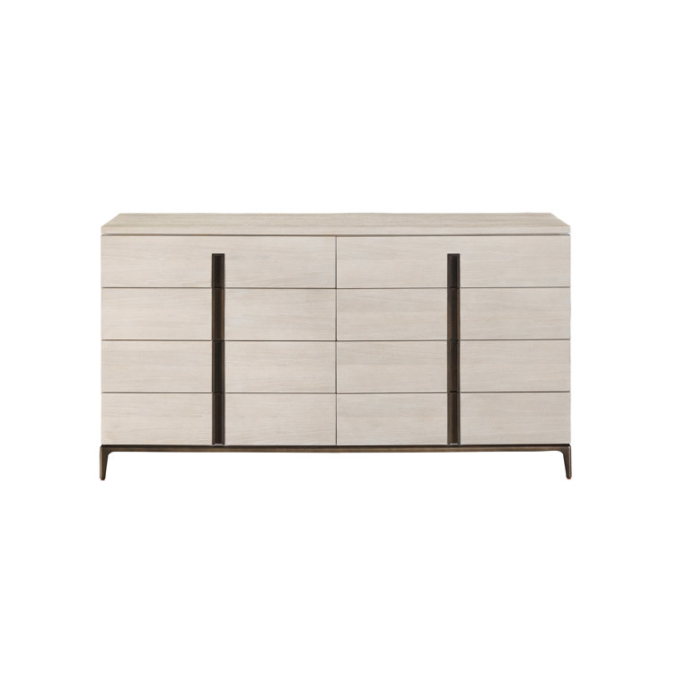 Maren Double White Dresser with Dovetail Drawers