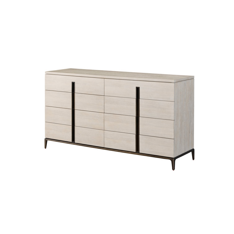 Maren Double White Dresser with Dovetail Drawers