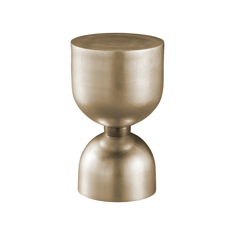 Gold Contemporary Round Metal End Table