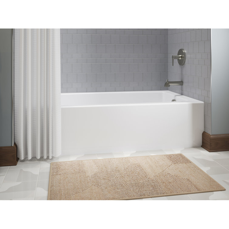 White Acrylic 60" x 32" Alcove Bathtub with Right Drain