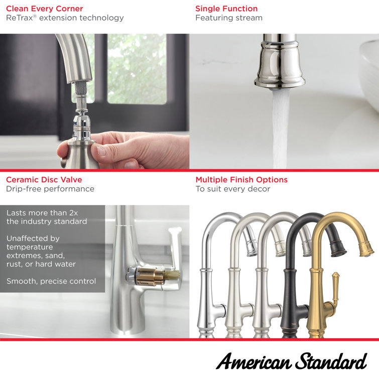 Stainless Steel Single-Handle Pull-Down Kitchen Faucet