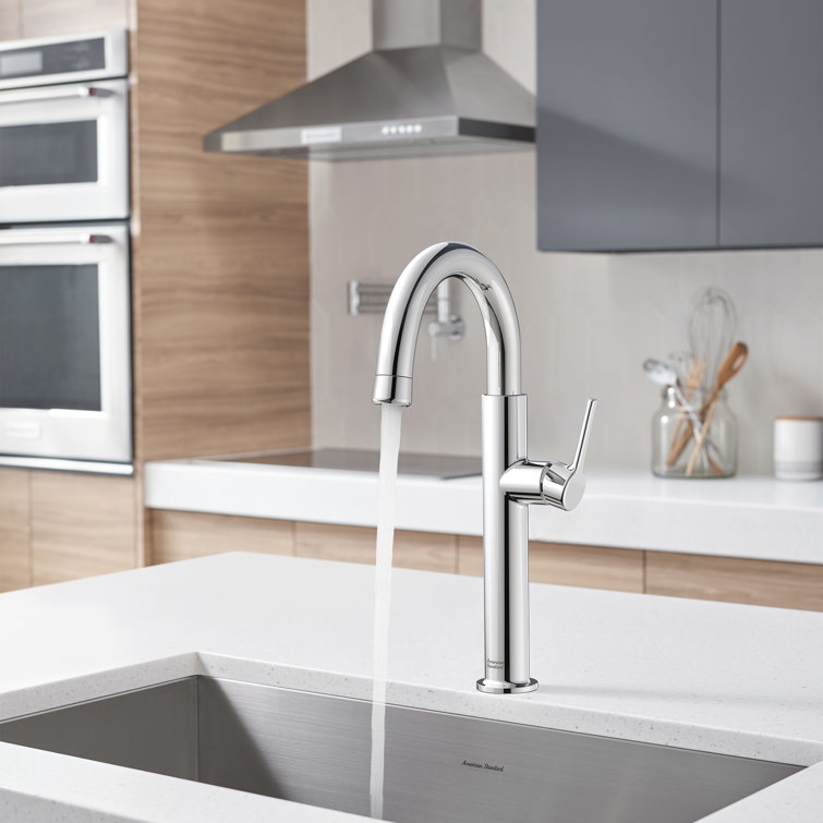 Polished Chrome Pull-Down Kitchen Faucet with Spray