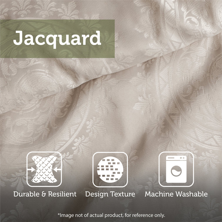 California King Red Jacquard 7-Piece Comforter Set