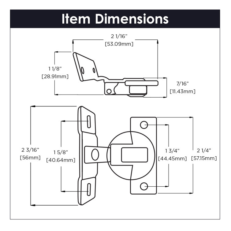 Polished Nickel Self-Close Cabinet Hinges 10-Pack