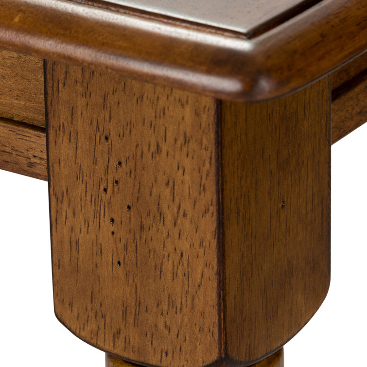 Tobacco Brown Wood Extendable Dining Table with Butterfly Leaf