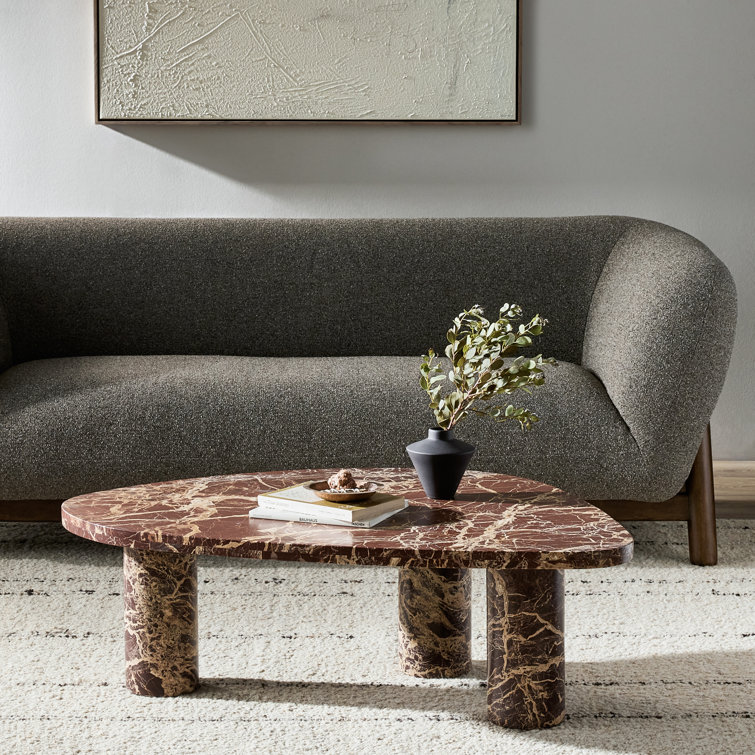 Large Merlot Marble Coffee Table with Storage