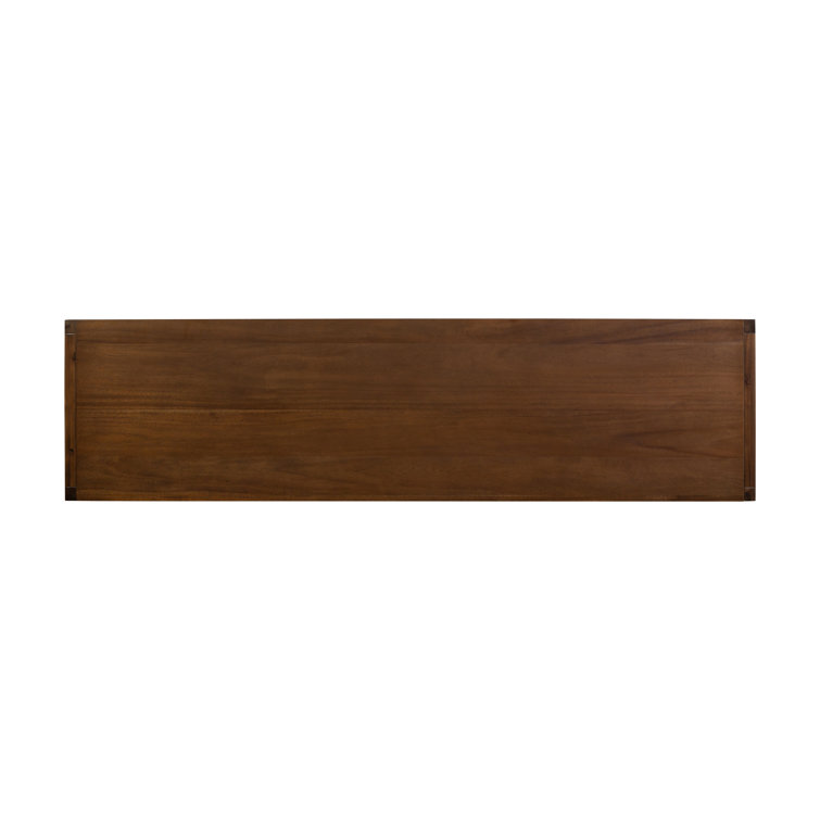 Sullivan Double Walnut Dresser with Brass Hardware