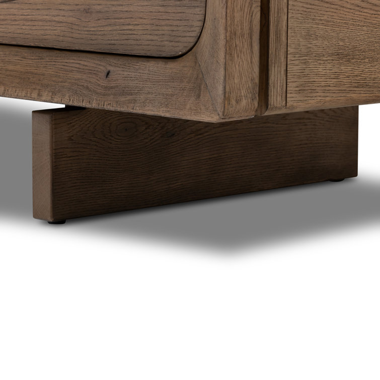 Gray Oak 94" Media Console with Cabinet
